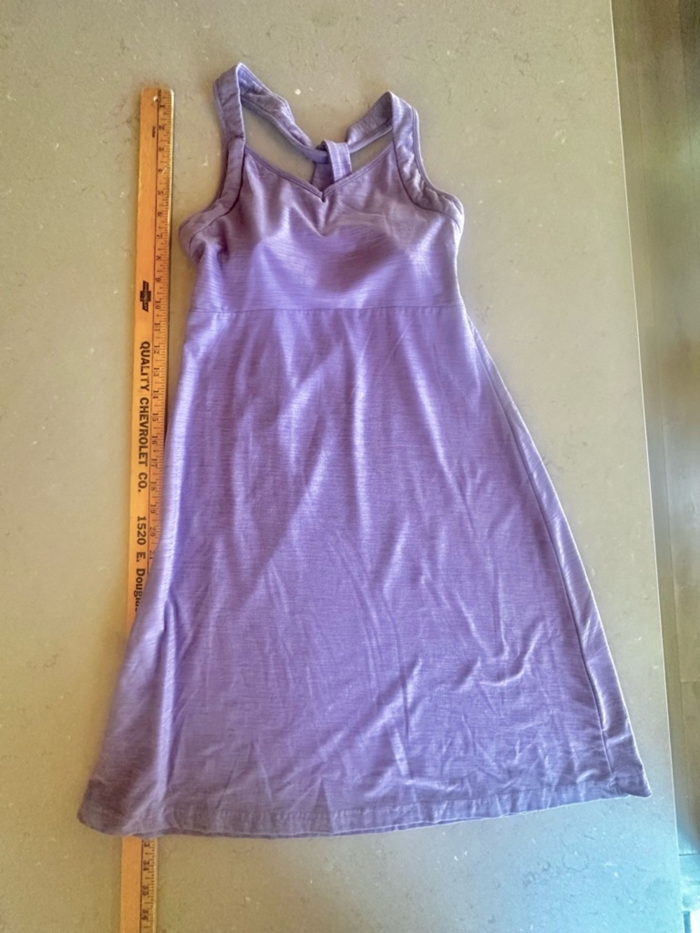 Kyodan Purple Athletic Dress Built In Bra Crisscross Back Size XS Yoga Tennis